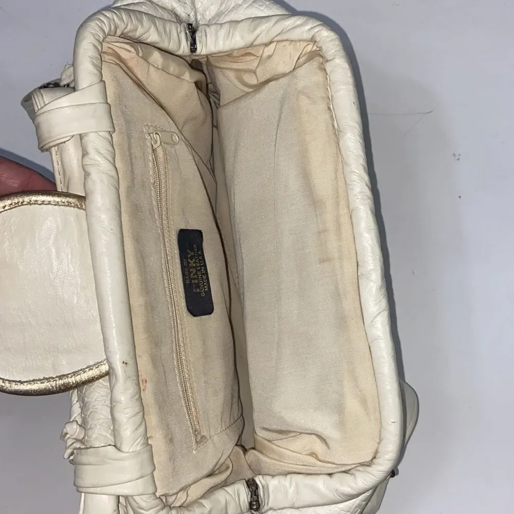VINTAGE BAGS BY PINKY GENUINE LEATHER MADE IN USA WOMEN BAG